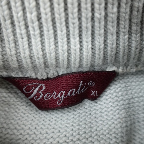 VTG Cosby Sweater Mens XL Gray Black 3D Knit Pullover Crewneck Sweatshirt 90s - Picture 10 of 16